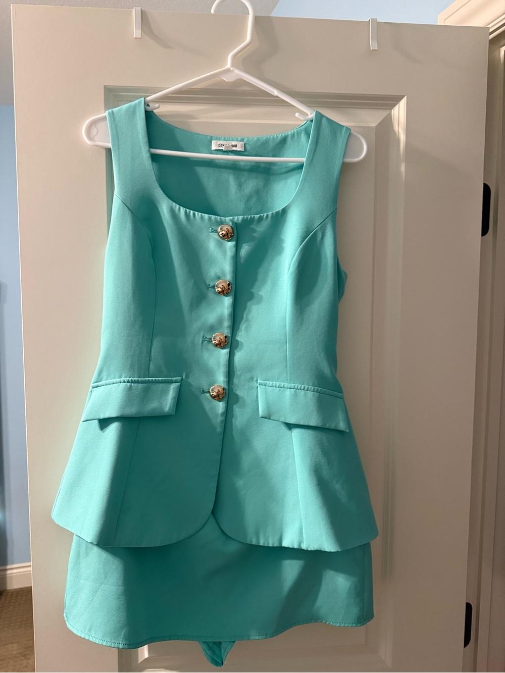 These Three Boutique Button Down Romper Dress